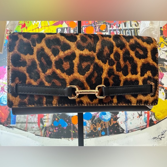 NWT Michael Kors Leopard Print Calf Hair Crossbody Bag - Picture 11 of 12